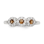 Sterling Silver Champagne CZ Ring