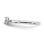 Sterling Silver Rhodium Plated Polished Diamond Marquise Shape Ring