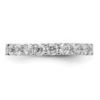 Sterling Shimmer Sterling Silver Rhodium-plated 3mm CZ 21 Stone Eternity Band