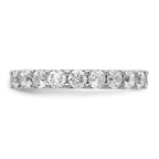 Sterling Shimmer Sterling Silver Rhodium-plated 3mm CZ 21 Stone Eternity Band