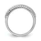 Prizma Sterling Silver Rhodium-plated Channel-Set Colorful and White CZ Ring