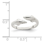Sterling Silver Polished Dolphin Toe Ring