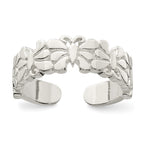 Sterling Silver Polished Butterflies Toe Ring