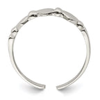 Sterling Silver Hearts Toe Ring