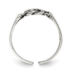 Sterling Silver Antiqued Love Knot Toe Ring