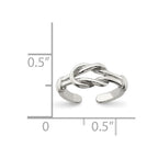 Sterling Silver Love Knot Toe Ring
