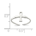 Sterling Silver Ankh (Egyptian Cross) Toe Ring