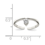 Sterling Silver CZ Toe Ring