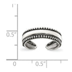 Sterling Silver Antiqued Toe Ring