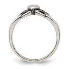 Sterling Silver Antiqued Claddagh Ring