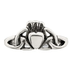 Sterling Silver Antiqued Claddagh Ring