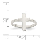 Sterling Silver Solid Cross Ring