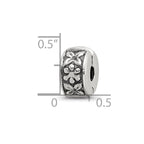 Sterling Silver Reflections Hinged Floral Clip Bead