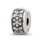 Sterling Silver Reflections Hinged Floral Clip Bead