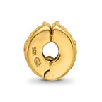 Sterling Silver Gold-plated Reflections Hinged Floral Clip Bead
