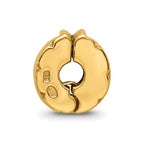 Sterling Silver Gold-plated Reflections Hinged Clip Bead
