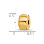 Sterling Silver Gold-plated Reflections Hinged Clip Bead