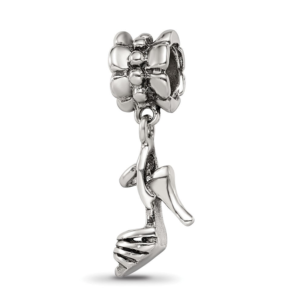 Sterling Silver Reflections High Heel Shoe Dangle Bead