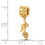 Sterling Silver Gold-plated Reflections High Heel Shoe Dangle Bead