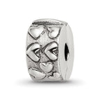 Sterling Silver Reflections Hinged Hearts Clip Bead