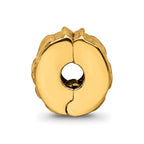 Sterling Silver Gold-plated Reflections Hinged Hearts Clip Bead
