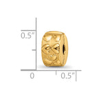 Sterling Silver Gold-plated Reflections Hinged Hearts Clip Bead
