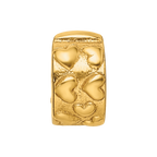 Sterling Silver Gold-plated Reflections Hinged Hearts Clip Bead