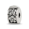 Sterling Silver Reflections Hinged Floral Clip Bead