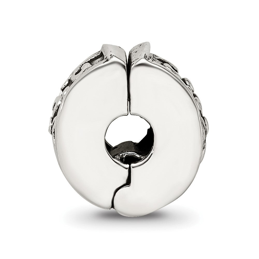 Sterling Silver Reflections Hinged Floral Clip Bead