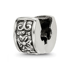 Sterling Silver Reflections Hinged Floral Clip Bead