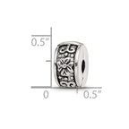 Sterling Silver Reflections Hinged Floral Clip Bead