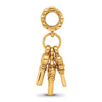 Sterling Silver Gold-plated Reflections Three Keys Dangle Bead