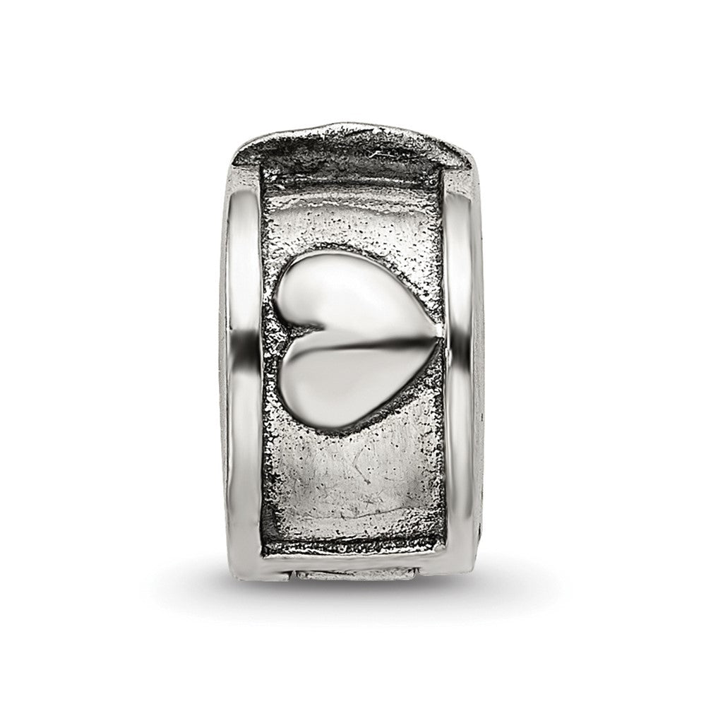 Sterling Silver Reflections Hinged Heart Clip Bead