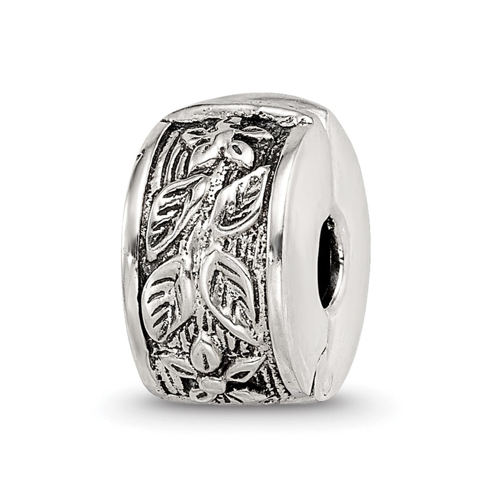 Sterling Silver Reflections Hinged Floral Clip Bead