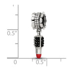 SS Reflections Red Enamel Preciosa Crystal Lipstick Dangle Bead
