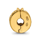 Sterling Silver Gold-plated Reflections Hinged Hearts Clip Bead