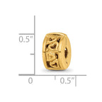 Sterling Silver Gold-plated Reflections Hinged Hearts Clip Bead