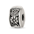 Sterling Silver Reflections Hinged Floral Clip Bead