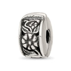 Sterling Silver Reflections Hinged Floral Clip Bead