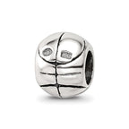Sterling Silver Reflections Basketball Bead