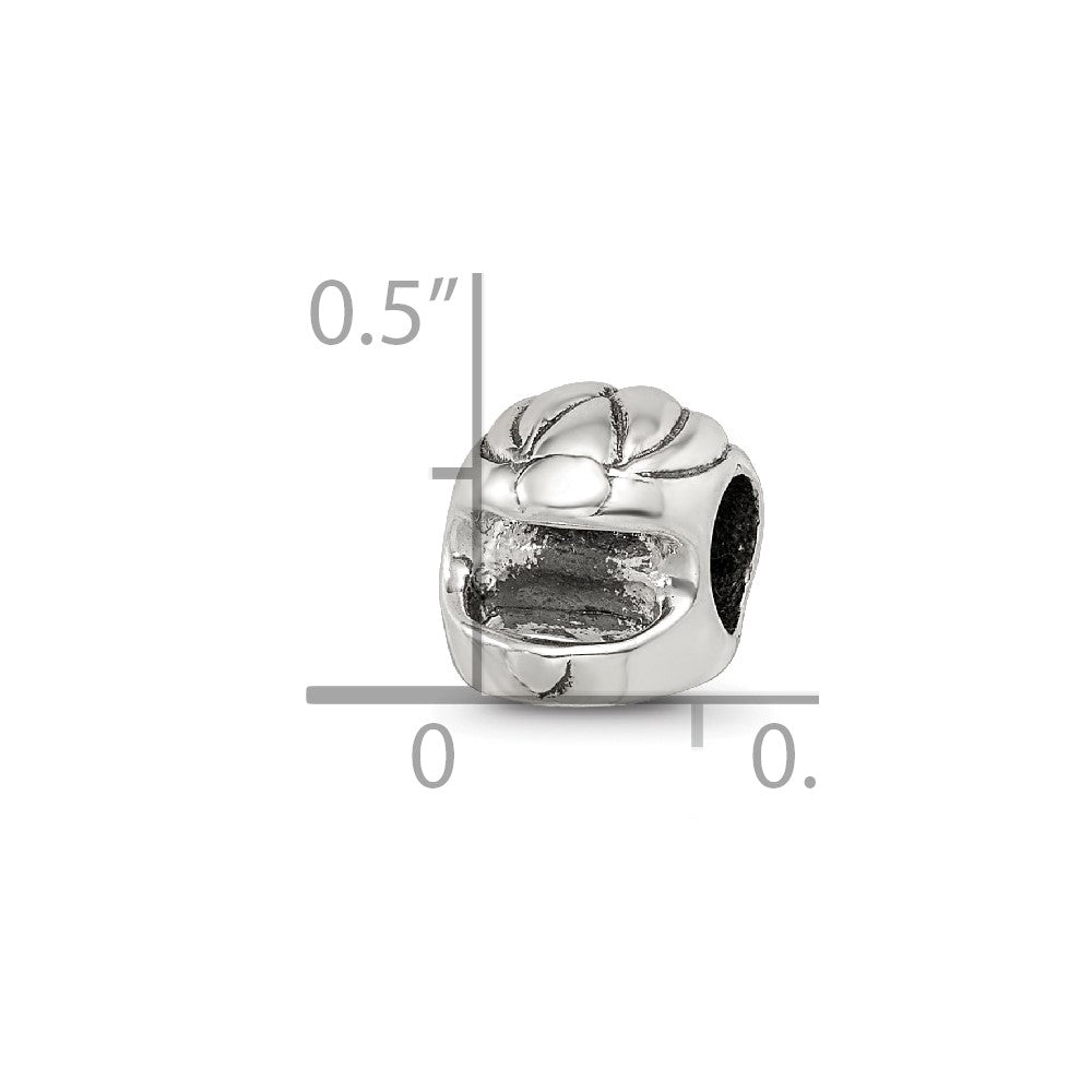 Sterling Silver Reflections Race Car Helmet Bead
