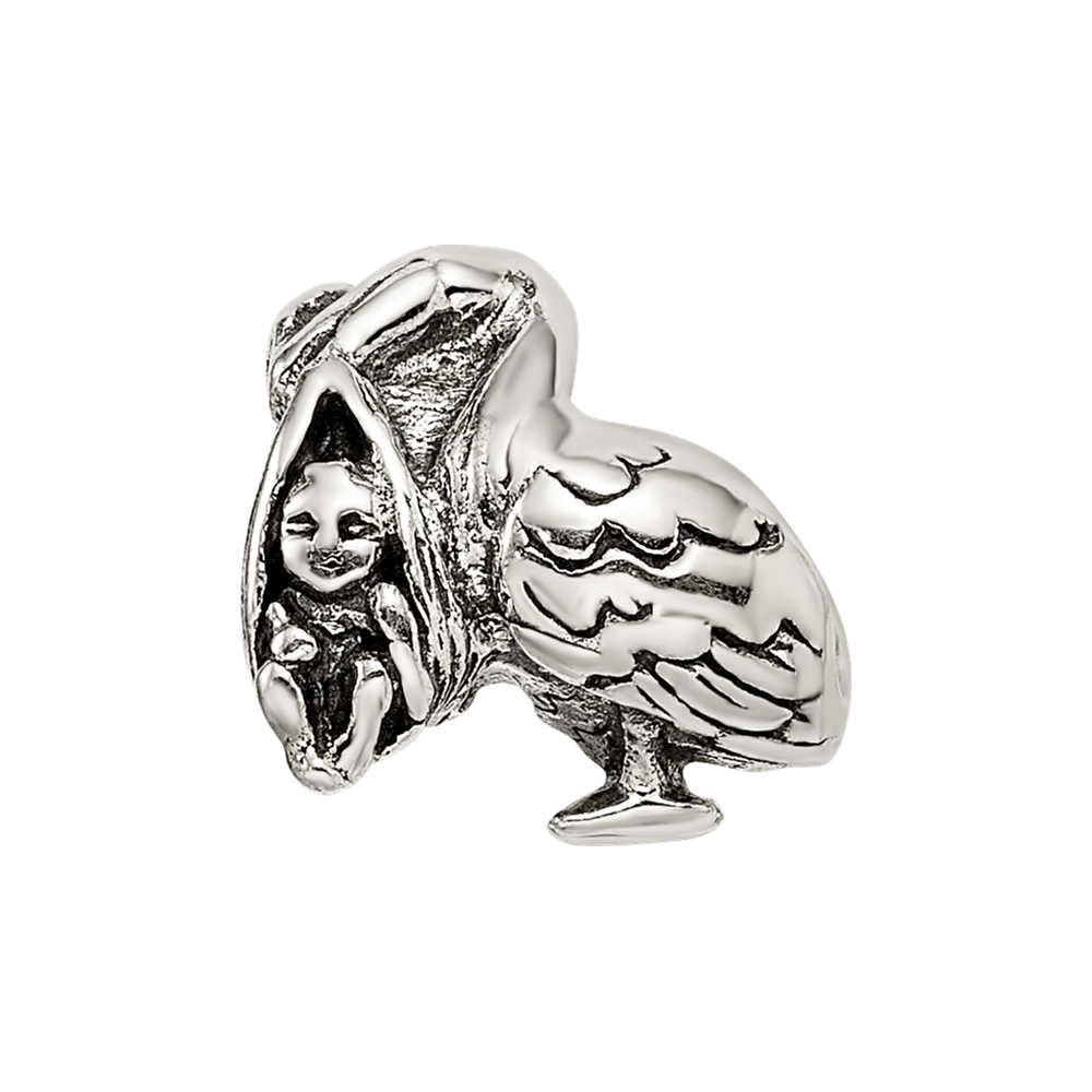 Sterling Silver Reflections Stork Bead