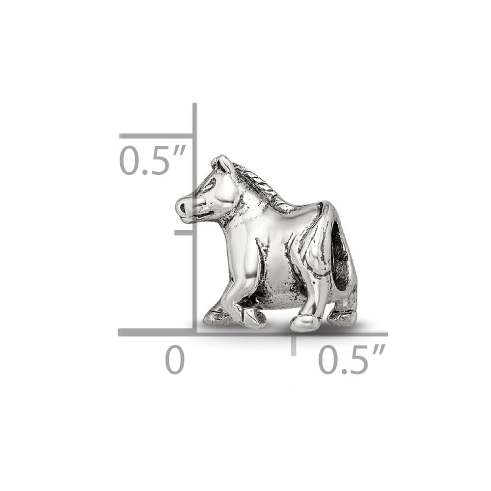Sterling Silver Reflections Horse Bead