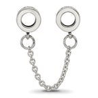 Sterling Silver Reflections Security Chain Floral Bead