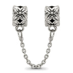Sterling Silver Reflections Security Chain Floral Bead