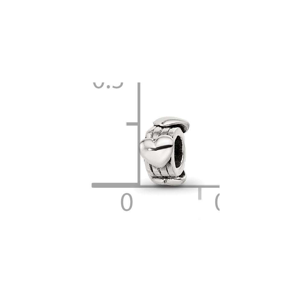 Sterling Silver Reflections Kids Hearts Bead
