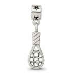 Sterling Silver Reflections Kids Tennis Racket Dangle Bead