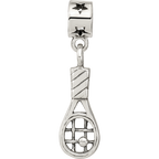 Sterling Silver Reflections Kids Tennis Racket Dangle Bead