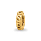Sterling Silver Gold-plated Reflections Swirl Spacer Bead