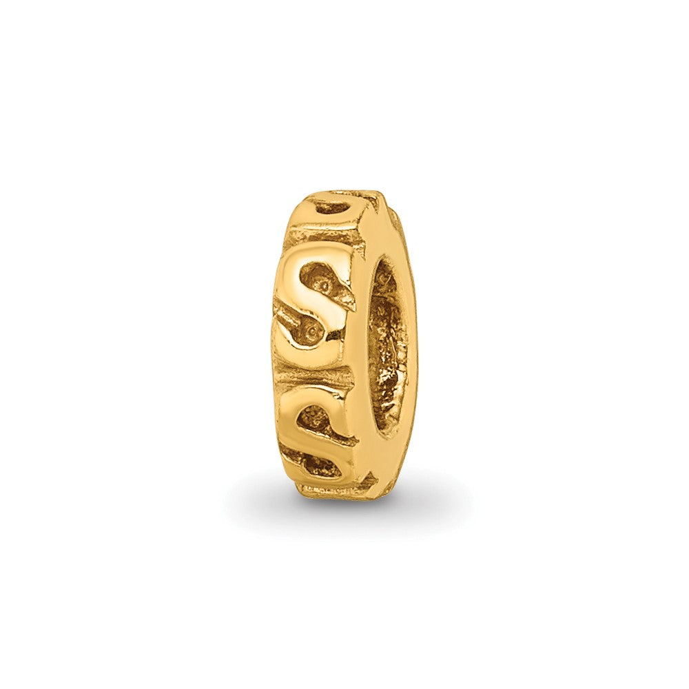 Sterling Silver Gold-plated Reflections Swirl Spacer Bead